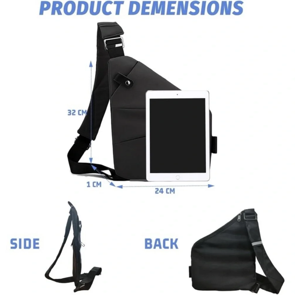 Anti theft Crossbody Bag - Picture 4 of 7